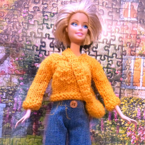 Pantalon - pull - sac pour poupée barbie modèle unique