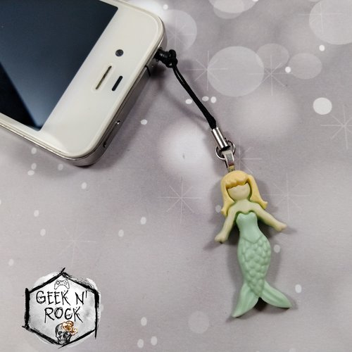 Bijoux de portable bouchon anti-poussière petite sirène