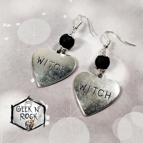 Boucles d'oreilles wicca pagan witchy gothique ouija witch
