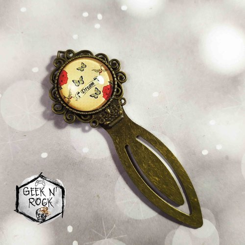 Marque-pages fantaisie cabochon en verre idée cadeau
