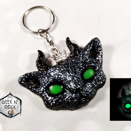 Porte-clés chaton des enfers / chaton démon evil cat  kitten demon