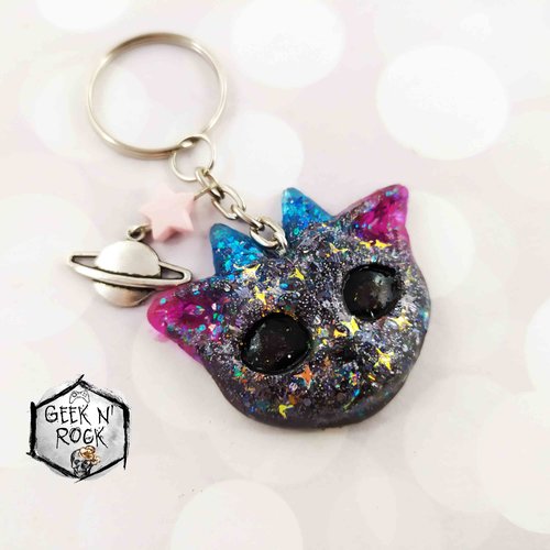 Porte-clés mini chaton démon cosmique