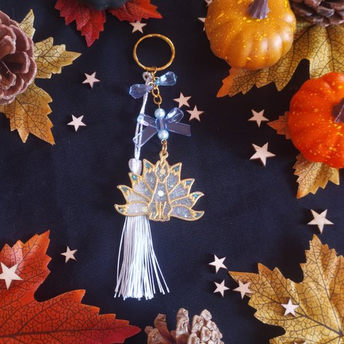 Porte-clés renard a neuf queues feunard d'alola automne hiver