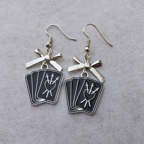 Boucles d'oreilles witch - carte de tarot