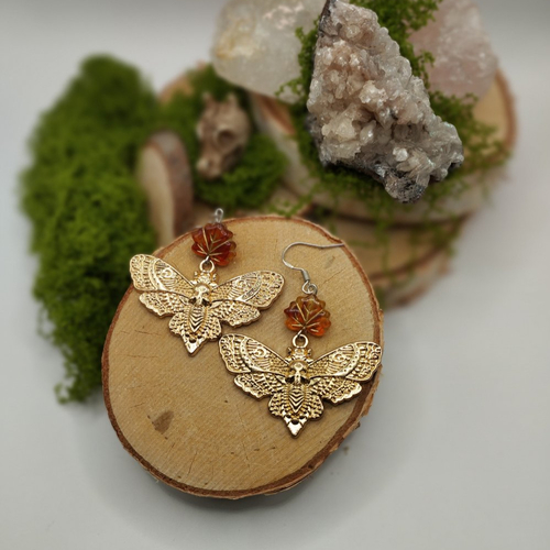 Boucles d'oreilles "murmures d’ambre"