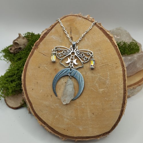 Collier « lune spectrale & quartz »