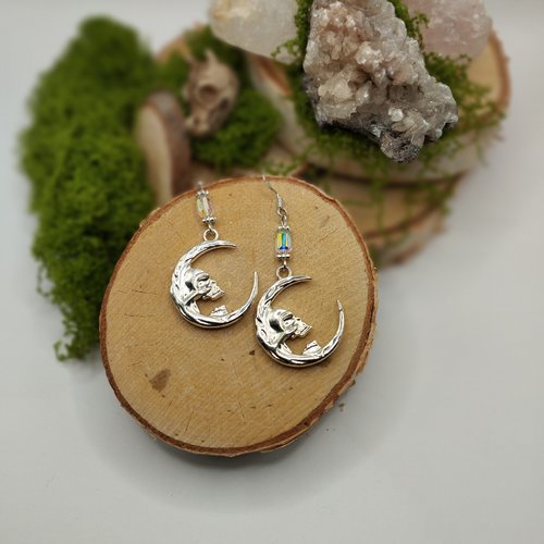 Boucles d’oreilles « veilleuse de la lune »