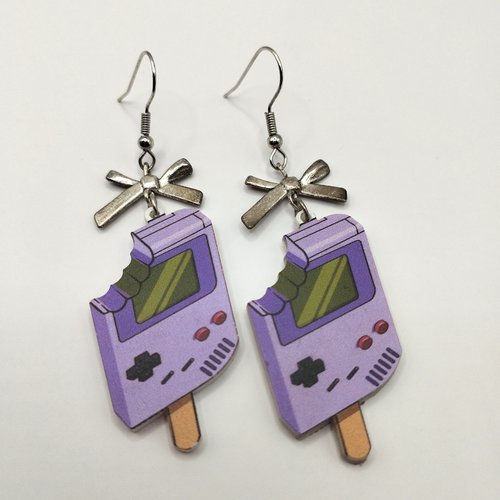 Boucles d’oreilles « glace console rétro »