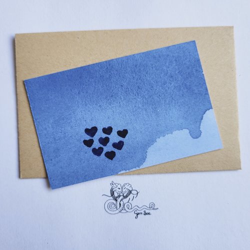 Carte d'amour à garder sur soi "variation sur l'amour n°963"