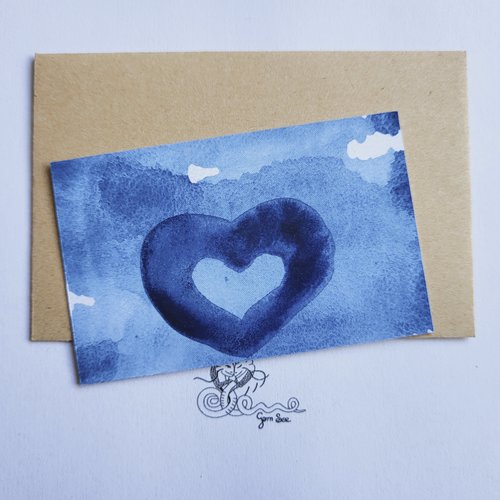 Carte d'amour à garder sur soi "variation sur l'amour n°965"