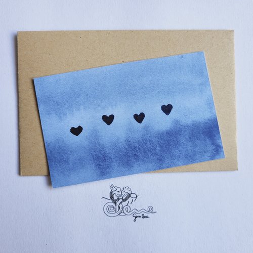 Carte d'amour à garder sur soi "variation sur l'amour n°966"