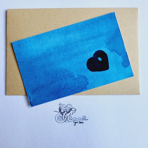 Carte d'amour à garder sur soi "variation sur l'amour n°969"