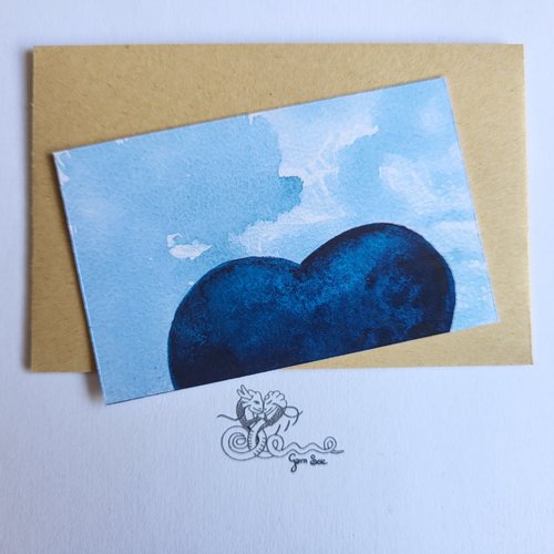Carte d'amour à garder sur soi "variation sur l'amour n°970"