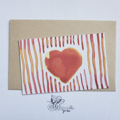 Carte d'amour à garder sur soi "variation sur l'amour n°1"