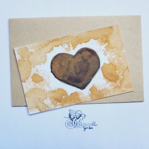 Carte d'amour à garder sur soi "variation sur l'amour n°4"