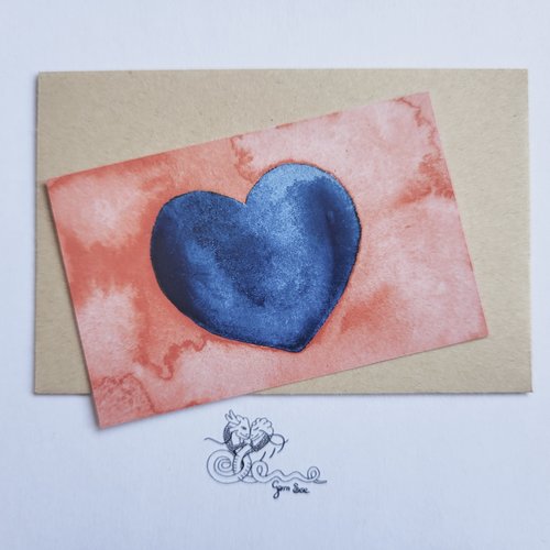 Carte d'amour à garder sur soi "variation sur l'amour n°7"
