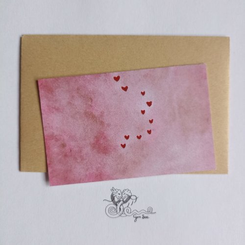 Carte d'amour à garder sur soi "variation sur l'amour n°164"