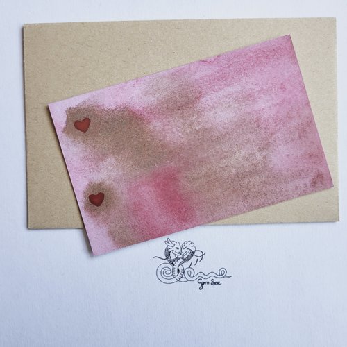 Carte d'amour à garder sur soi "variation sur l'amour n°165"