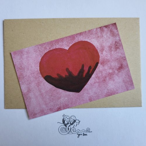 Carte d'amour à garder sur soi "variation sur l'amour n°153"