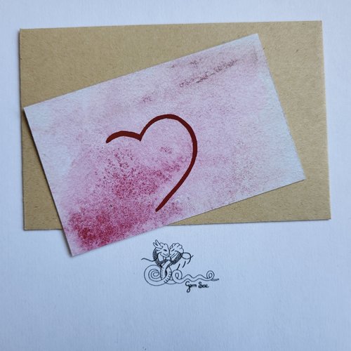 Carte d'amour à garder sur soi "variation sur l'amour n°159"