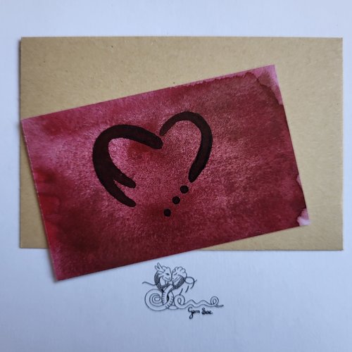 Carte d'amour à garder sur soi "variation sur l'amour n°160"