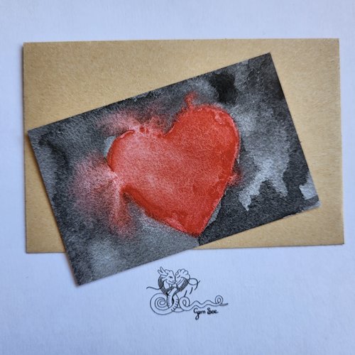 Carte d'amour à garder sur soi "variation sur l'amour n°668"