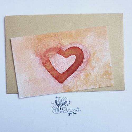 Carte d'amour à garder sur soi "variation sur l'amour n°675"