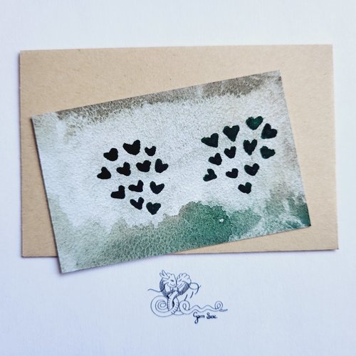 Carte d'amour à garder sur soi "variation sur l'amour n°1124"