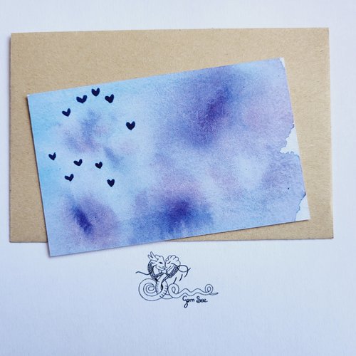 Carte d'amour à garder sur soi "variation sur l'amour n°1280"
