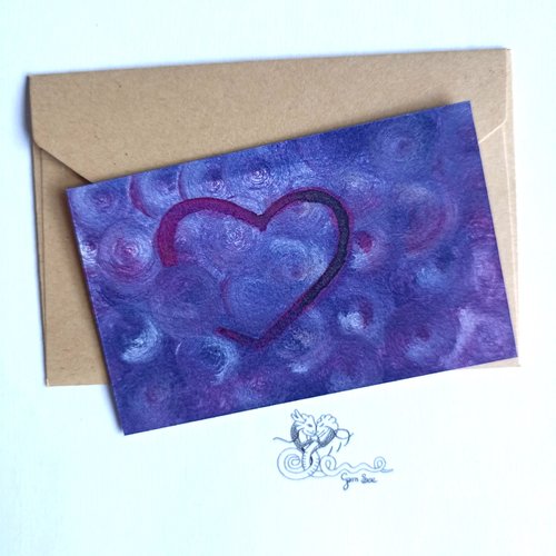 Carte d'amour à garder sur soi "variation sur l'amour n°1287"
