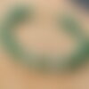 Bracelet fin en malachite, perles fines d eau douce et strass en gold filled