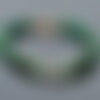 Bracelet en perles de malachite et perles en cristal sur gold filled