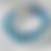 Bracelet perles apatite bleue – argent 925 – fait main