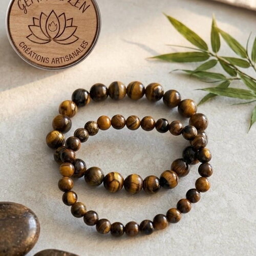 Bracelet oeil de tigre naturel aaa 6 ou 8mm, bijou de protection en pierres véritables, bracelet élastique homme femme, création