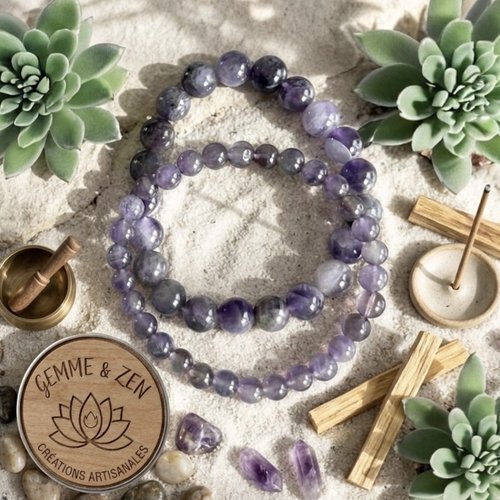 Bracelet améthyste qualité aaa