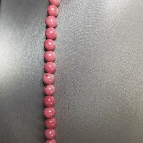 Collier perles en rhodochrosite