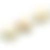  perle étoile en howlite blanc 12 mm x 8 