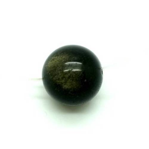  perle obsidienne œil céleste gold  16 mm x 1 