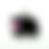 Breloque pendentif cochon noir 18x20 mm x 1 
