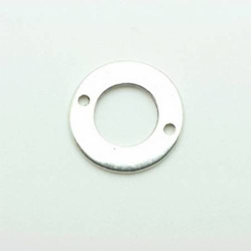  breloque connecteur rondelle 20 mm argenté x 2 