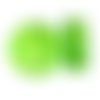  perle palet feuille d'argent vert 16x6 mm x 2 