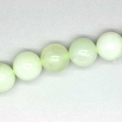 Perle jade ronde vert claire 10 mm x 2 