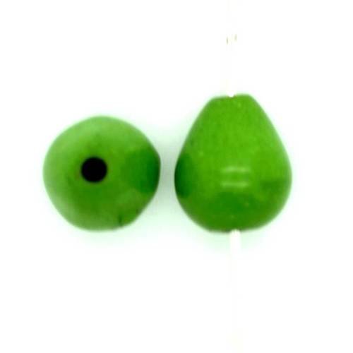  perle goutte  en howlite vert 10x8 mm x 10 