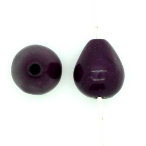  perle goutte  en howlite violet 10x8 mm x 10 