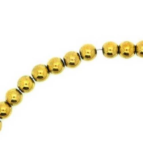  perle hématite doré 6 mm x 20 