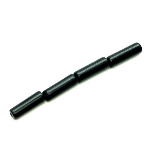  onyx noir cylindre  13x4,5 mm x 2 