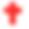  perle croix en howlite rouge orangé 16x12mm x 3 