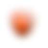  perle en verre coeur 16 mm orange x 1 