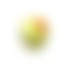 perle en verre coeur 16 mm jaune x 1 