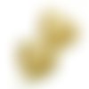 perle coeur oeil de chat 11,5 mm beige x 2 